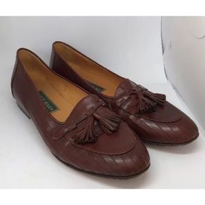 Cole Haan Brown Leather Tassel Loafers Size 7.5